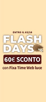 Un banner con la scritta Flash Days